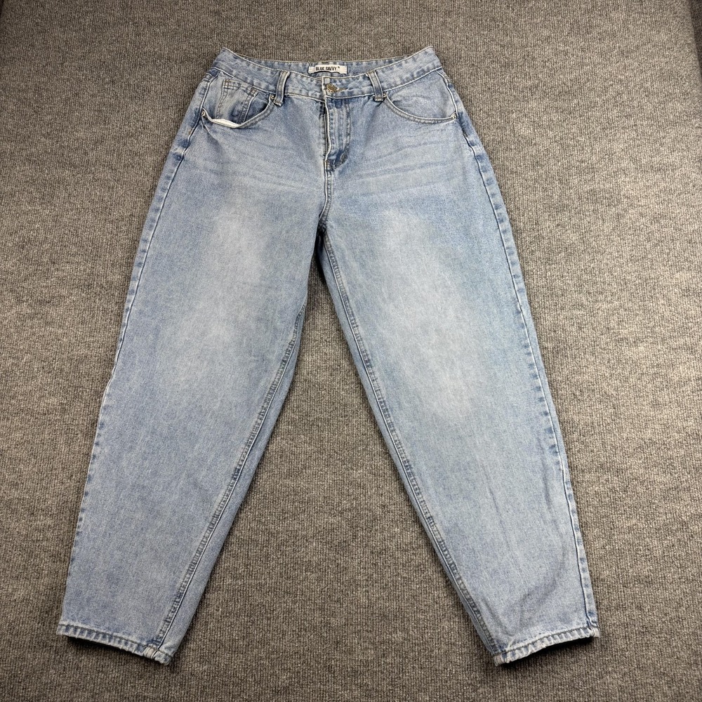 Blue Savvy Jeans 11/30‎ Light Wash High Rise Relaxed Mom Denim Pants